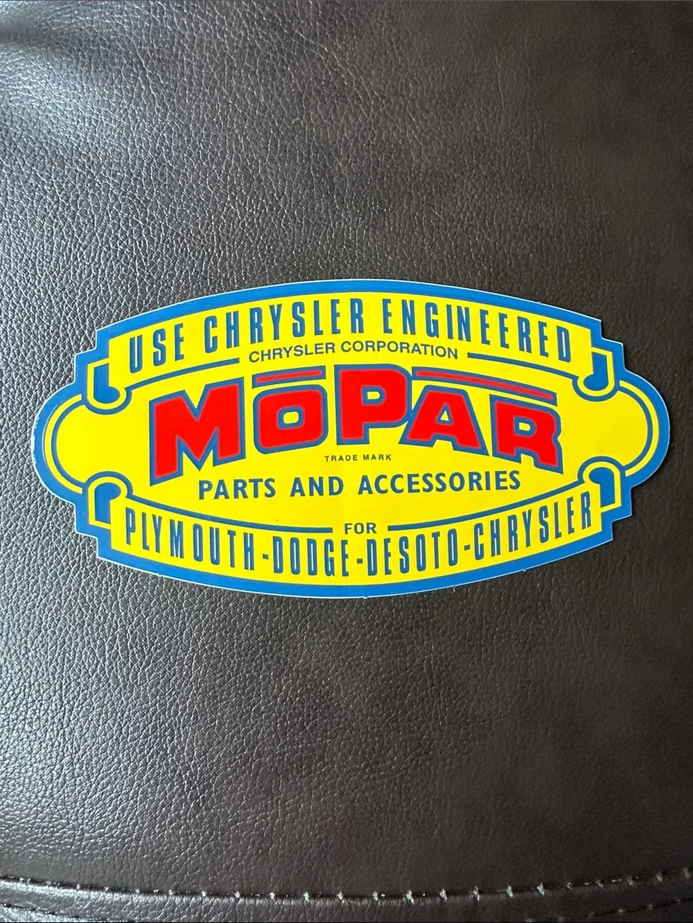 Mopar Parts and Accessories Sticker Decal (Plymouth, Dodge, Desoto, Chrysler)